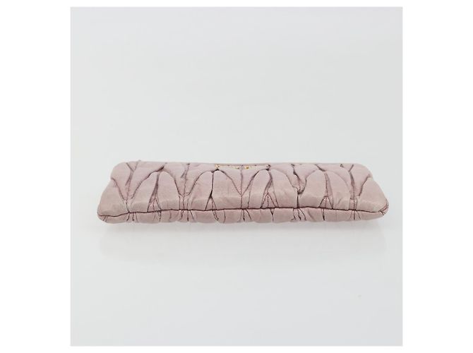 Pouch Miu Miu in pelle rosa oro Auth 196689A D'oro - vista 6