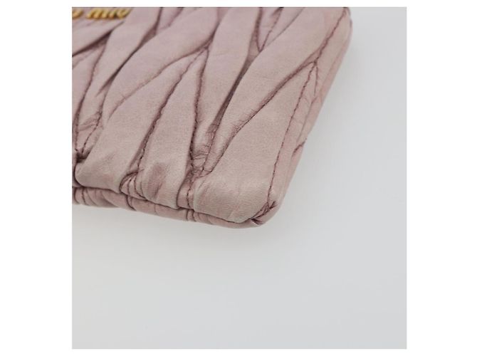 Pouch Miu Miu in pelle rosa oro Auth 196689A D'oro - vista 7