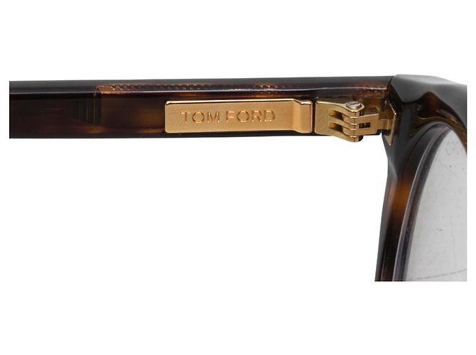 Gafas redondas Tom Ford carey Castaño - vista 3