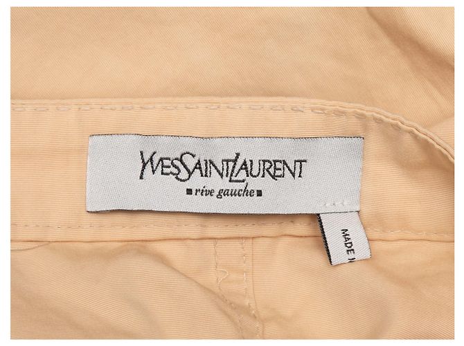 Falda de algodón con botones Yves Saint Laurent Tan Talla FR 34 Camello - vista 4