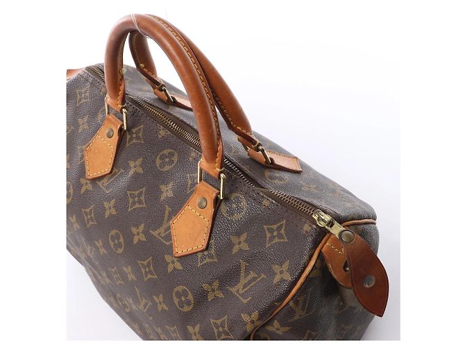 Borsa a mano Louis Vuitton Speedy 30 Monogram Canvas in marrone M41526 - vista 4