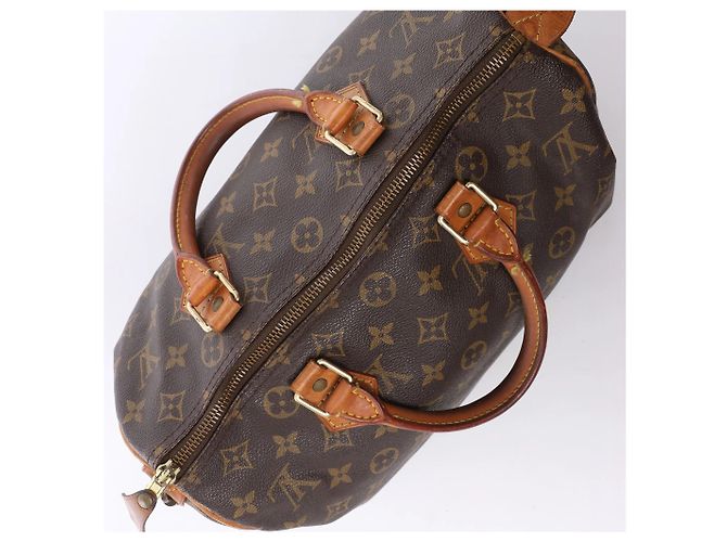 Borsa a mano Louis Vuitton Speedy 30 Monogram Canvas in marrone M41526 - vista 8