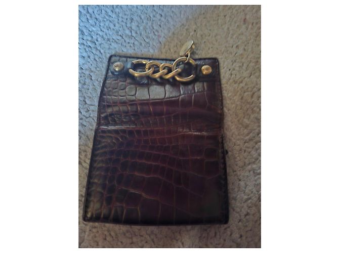 Cartera Lancel de cuero granulado marrón Castaño - vista 4
