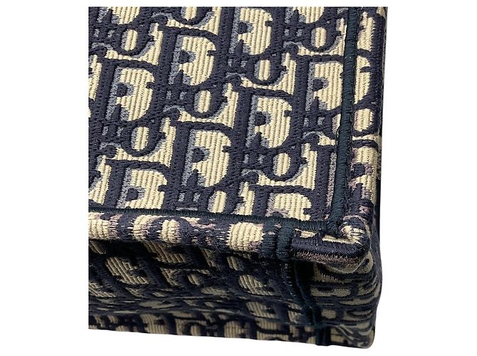 Borsa a mano Dior Book Tote Medium con ricamo Dior Oblique Ecru / Blue di Christian Dior - vista 13