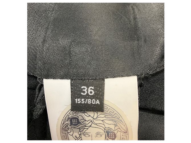 Versace Black Heritage Tweed Cardigan Jacke Schwarz - Ansicht 5