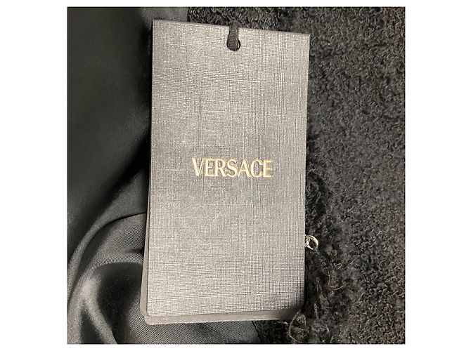 Versace Black Heritage Tweed Cardigan Jacke Schwarz - Ansicht 6