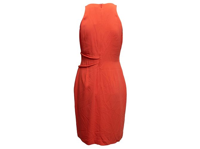 Autre Marque Ärmelloses Etuikleid Versace Collection in Rot-Orange Größe IT 46 - Ansicht 3