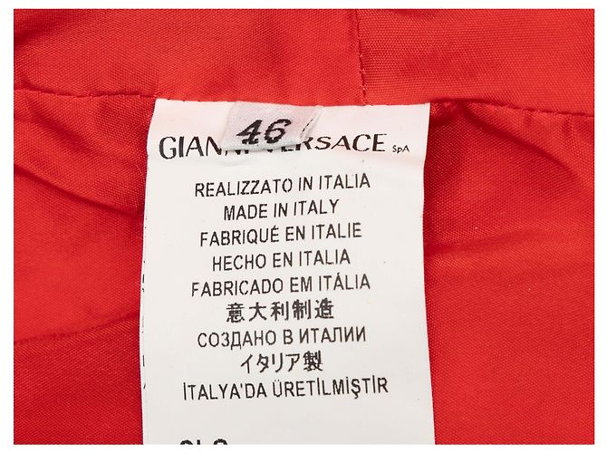 Autre Marque Ärmelloses Etuikleid Versace Collection in Rot-Orange Größe IT 46 - Ansicht 5