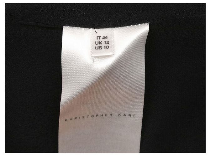 Ärmelloses Kleid mit Rüschen in Schwarz von Christopher Kane Größe US 10 - Ansicht 5