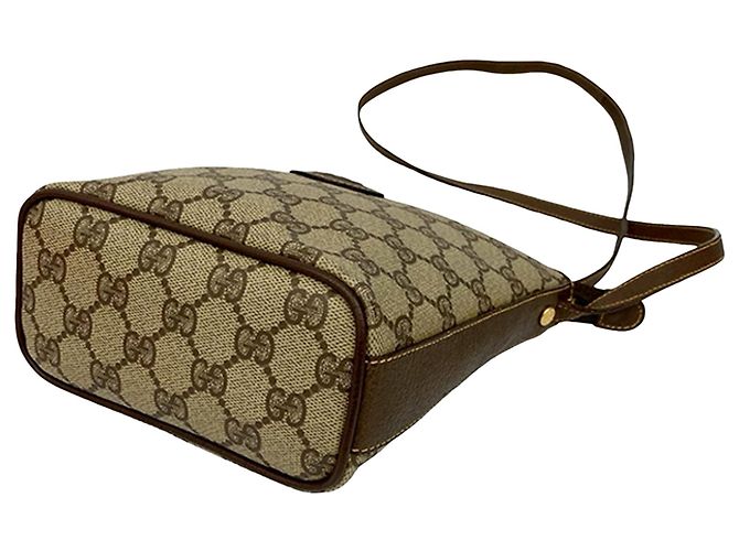 Borsa a tracolla Gucci GG Supreme marrone - vista 3