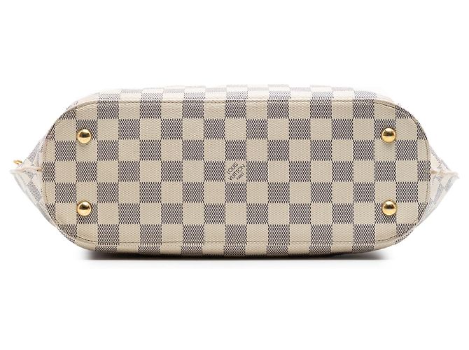Bucket Borsa a secchiello Louis Vuitton Damier Azur Girolata Bianca Bianco - vista 3