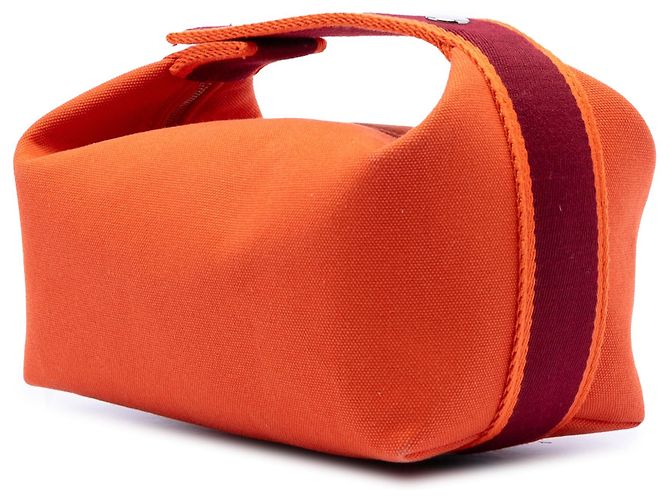 Orange Hermès Small Toile Bride A Brac Etui - Ansicht 2