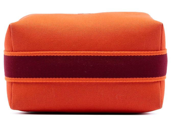 Orange Hermès Small Toile Bride A Brac Etui - Ansicht 3