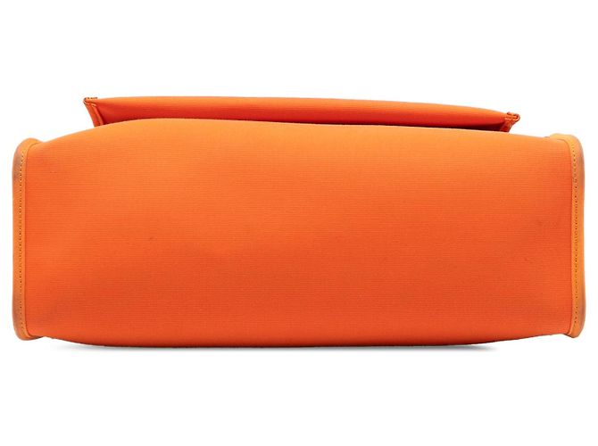 Borsa Satchel Hermès Toile Herbag Zip 31 Arancione - vista 3