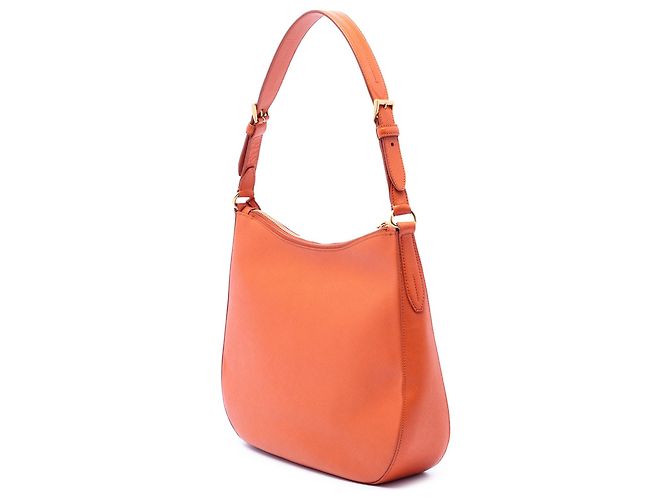 Sac à épaule Prada Saffiano Lux Orange - vue 2