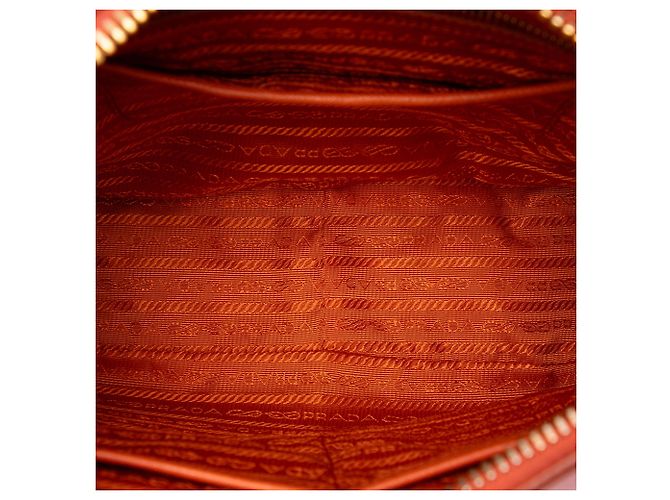 Sac à épaule Prada Saffiano Lux Orange - vue 4