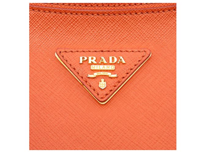 Sac à épaule Prada Saffiano Lux Orange - vue 5