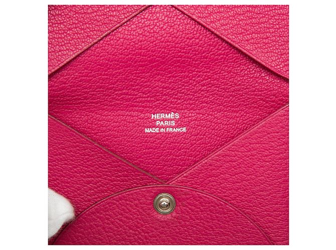 Tarjetero Hermès Calvi en Chevre Mysore Rosa - vista 5