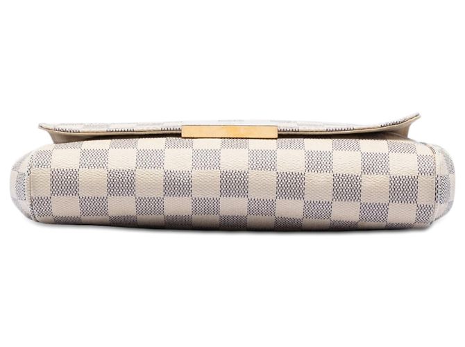 Borsa Louis Vuitton Damier Azur Favorite MM bianca Bianco - vista 3