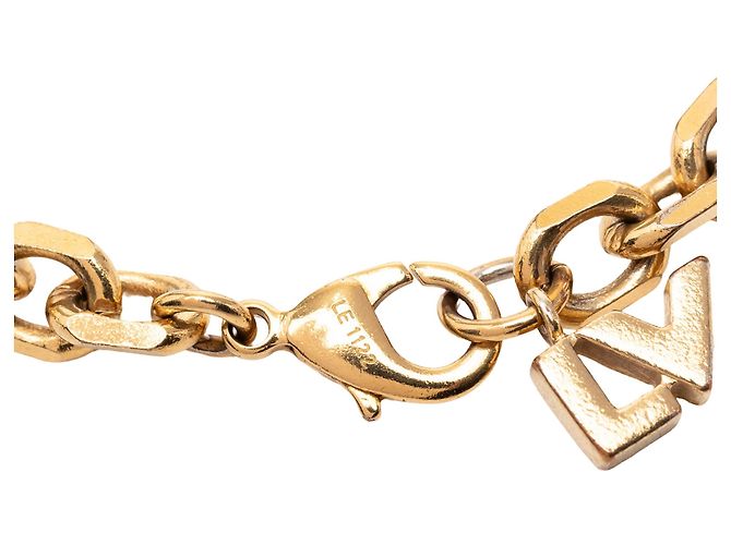 Bracciale Love Letters in ottone placcato oro e strass Louis Vuitton D'oro - vista 4