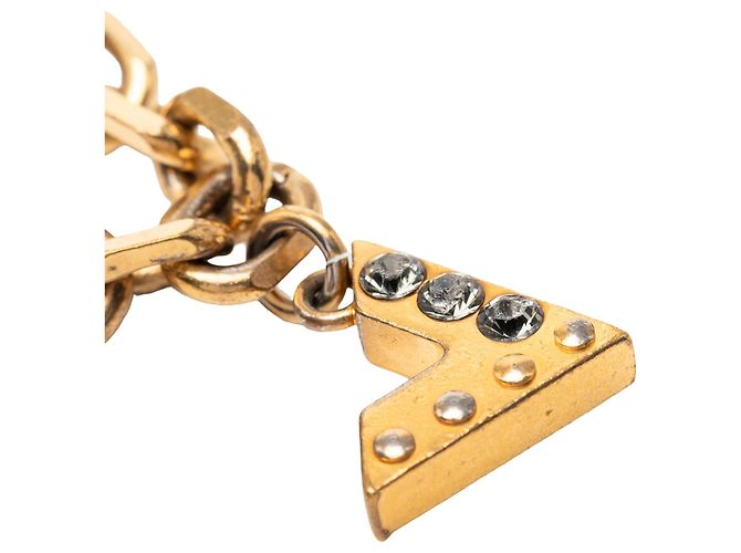 Bracciale Love Letters in ottone placcato oro e strass Louis Vuitton D'oro - vista 8