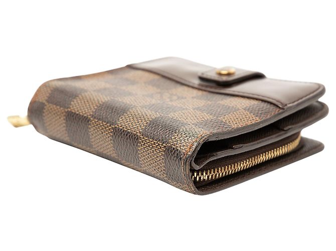 Portafoglio Compact Zip Louis Vuitton Damier Ebene Marrone - vista 6
