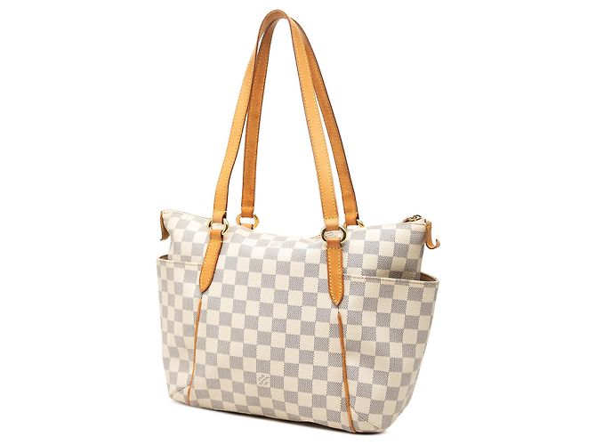 Borsa Tote Louis Vuitton Damier Azur Totally PM Bianca Bianco - vista 2