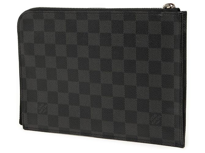 Black Louis Vuitton Damier Graphite Pochette Jour PM Clutch Bag - view 2