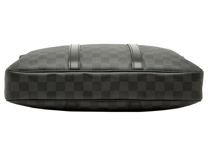 Borsa Business Louis Vuitton Damier Graphite Porte Documents Voyage PM Nera Nero - vista 3