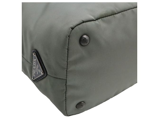 Borsa reversibile Prada in Tessuto e Nappa Grigia Grigio - vista 8