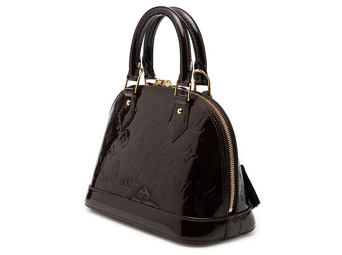 Borsa Satchel Louis Vuitton Monogram Vernis Alma BB Viola Porpora - vista 2