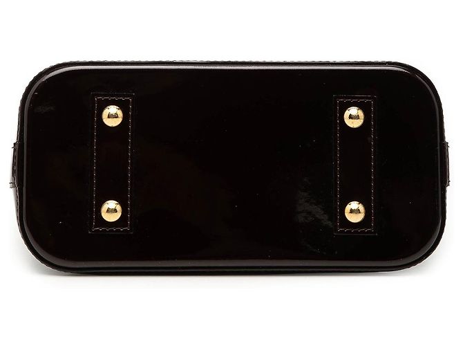 Borsa Satchel Louis Vuitton Monogram Vernis Alma BB Viola Porpora - vista 3