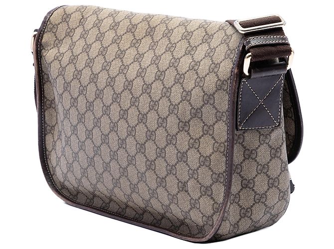 Borsa a Tracolla Gucci GG Supreme Beige - vista 2