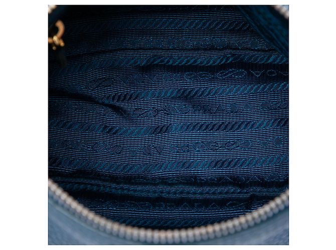 Borsa a tracolla Pochette Prada Vitello Daino Blu - vista 4