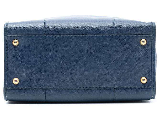 Borsa Shopping Tote Satchel Prada Saffiano Lux Blu - vista 3