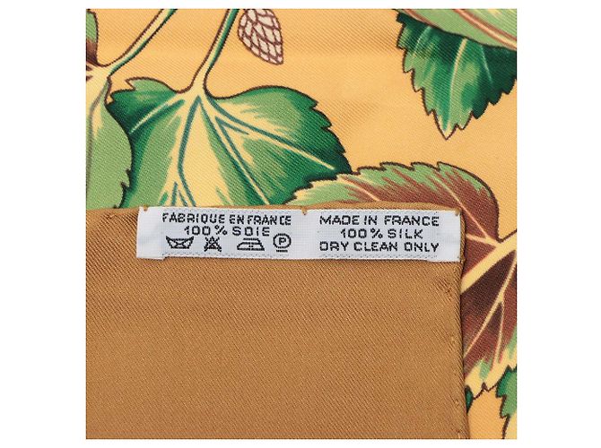 Foulard di seta Hermès L Arbre de Soie 90 Marrone - vista 6