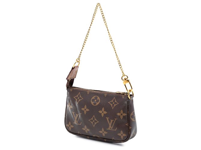 Bolsa de mão Louis Vuitton Monogram Mini Pochette Accessoires Castanha Marrom - vista 2