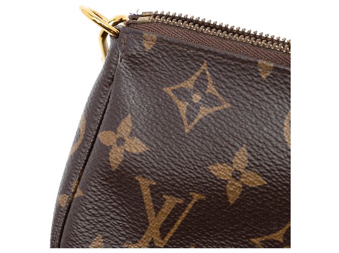 Bolsa de mão Louis Vuitton Monogram Mini Pochette Accessoires Castanha Marrom - vista 6