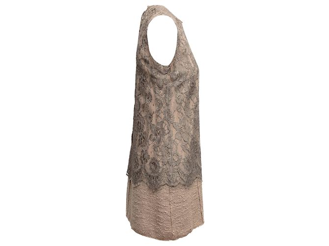 Set Giacca e Abito in Bouclé e Pizzo Dolce & Gabbana Taupe Taglia IT 40 Beige - vista 10