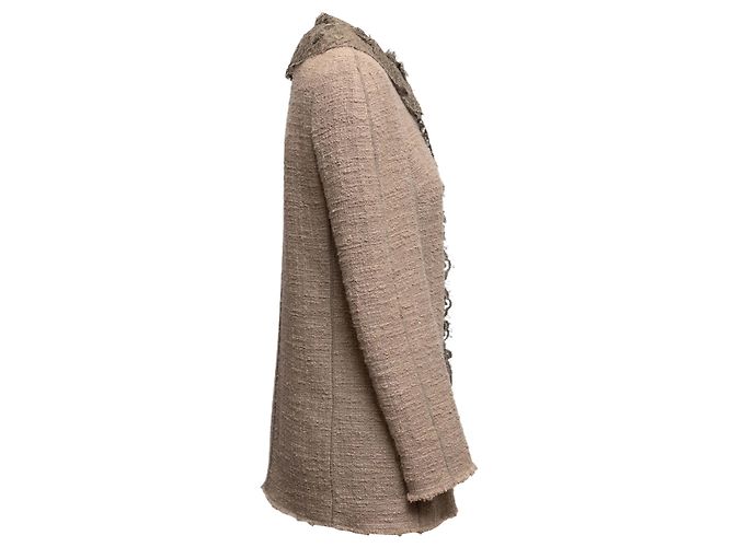 Set Giacca e Abito in Bouclé e Pizzo Dolce & Gabbana Taupe Taglia IT 40 Beige - vista 4