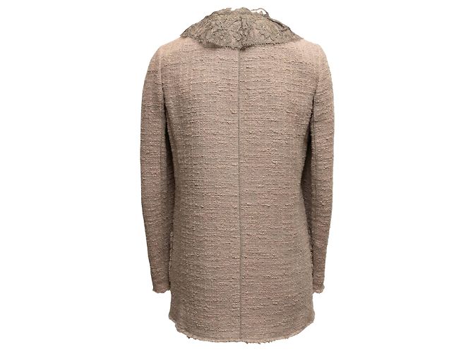 Set Giacca e Abito in Bouclé e Pizzo Dolce & Gabbana Taupe Taglia IT 40 Beige - vista 5