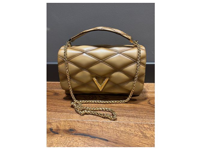 Borsa Louis Vuitton Go 14 GM Top Handle Cammello - vista 2