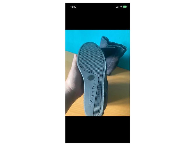 Stivaletti in camoscio grigio navy Casadei - vista 6
