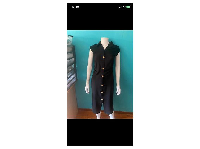 Zara Abito nero con bottoni dorati - vista 2