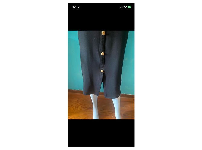 Zara Abito nero con bottoni dorati - vista 3