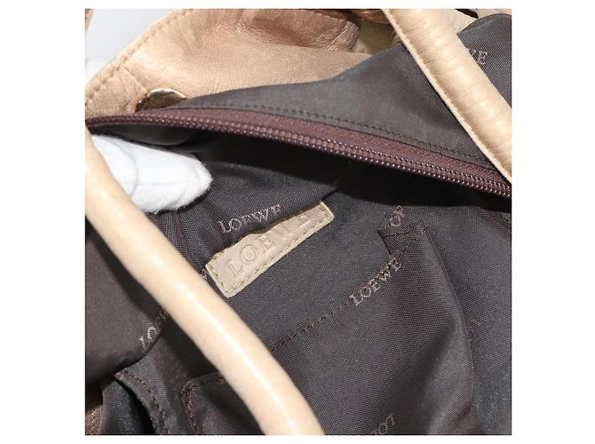 Loewe Anagram Logo Nappa Aire Hand Leather Beige - vista 6