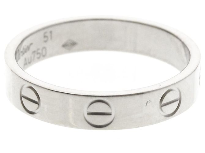 Cartier Love Ring 18K Weißgold Silber - Ansicht 4