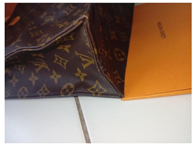 Louis Vuitton Monogram Sac Shopping Tote Bag Castaño Monograma - vista 10