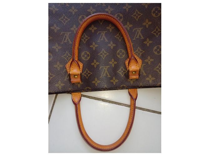 Louis Vuitton Monogram Sac Shopping Tote Bag Castaño Monograma - vista 14