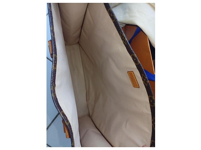 Louis Vuitton Monogram Sac Shopping Tote Bag Castaño Monograma - vista 15